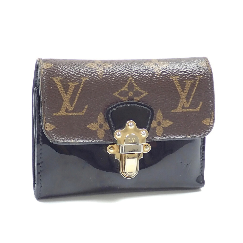 Louis Vuitton Tri-fold Wallet Monogram Potefeuille Cherrywood Women's M61912 ...